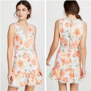 Alice + Olivia Kieran Floral Mini Dress - Posey Garden Dust - Size 10
